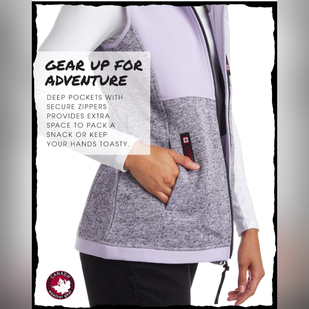 Canadian fleece vest Women size L NEW $155! 🔥 - Picture 5 of 10